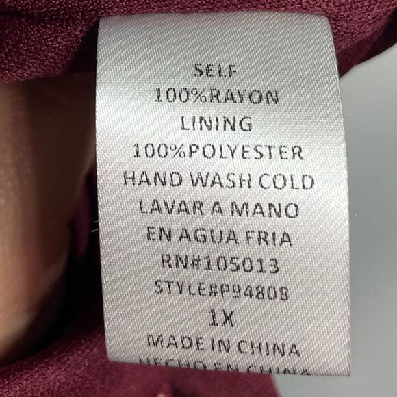 5 for $25🔥Andree by Unit Boho Vertical Striped Pink Dress 1X - Picture 5 of 6